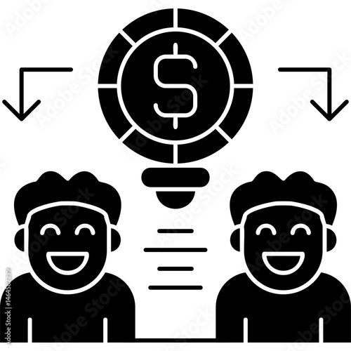 Earning Team Icon Vector Element