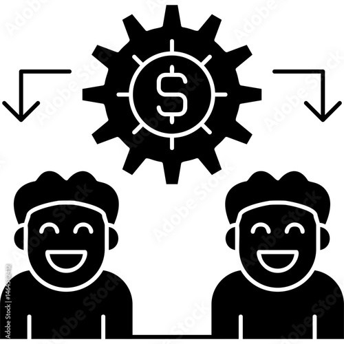Earning Team Icon Vector Element