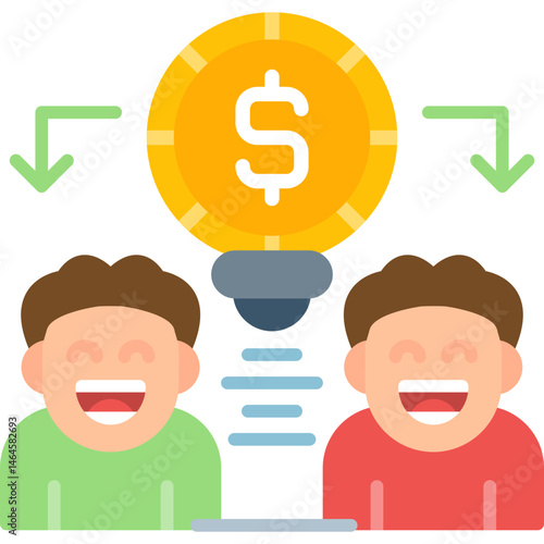 Earning Team Icon Vector Element