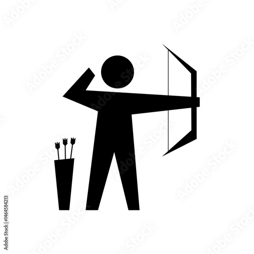 Archery icon on white background.