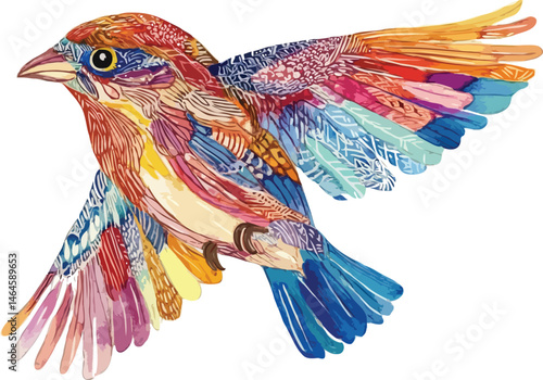 hand drawn birds vector art