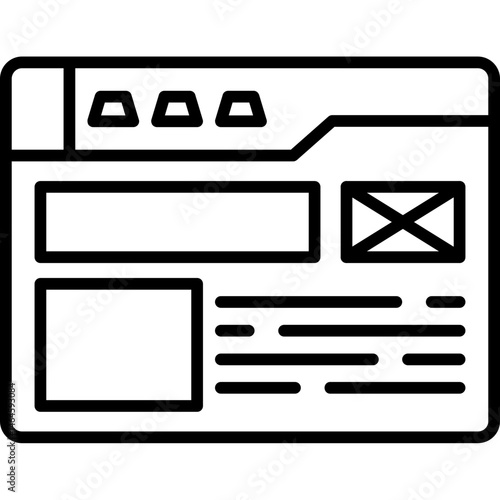 Web Page Layout Icon