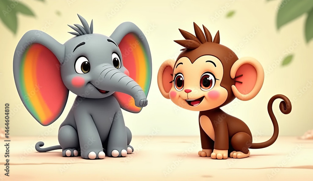 Naklejka premium funny elephant cartoon