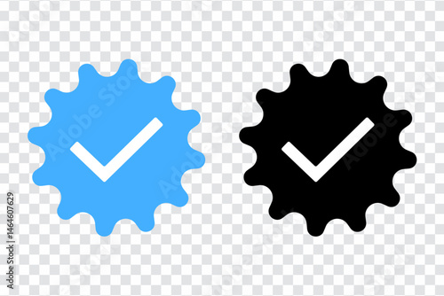 All Verified Account Badge Social Media Icon Vector Illustration, Verified Badge Profile,V ector illustration, Social Media Account Verification Icons Design 2025