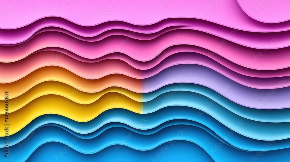 Abstract design with layered wavy colors. Abstract design with layered wavy colors.