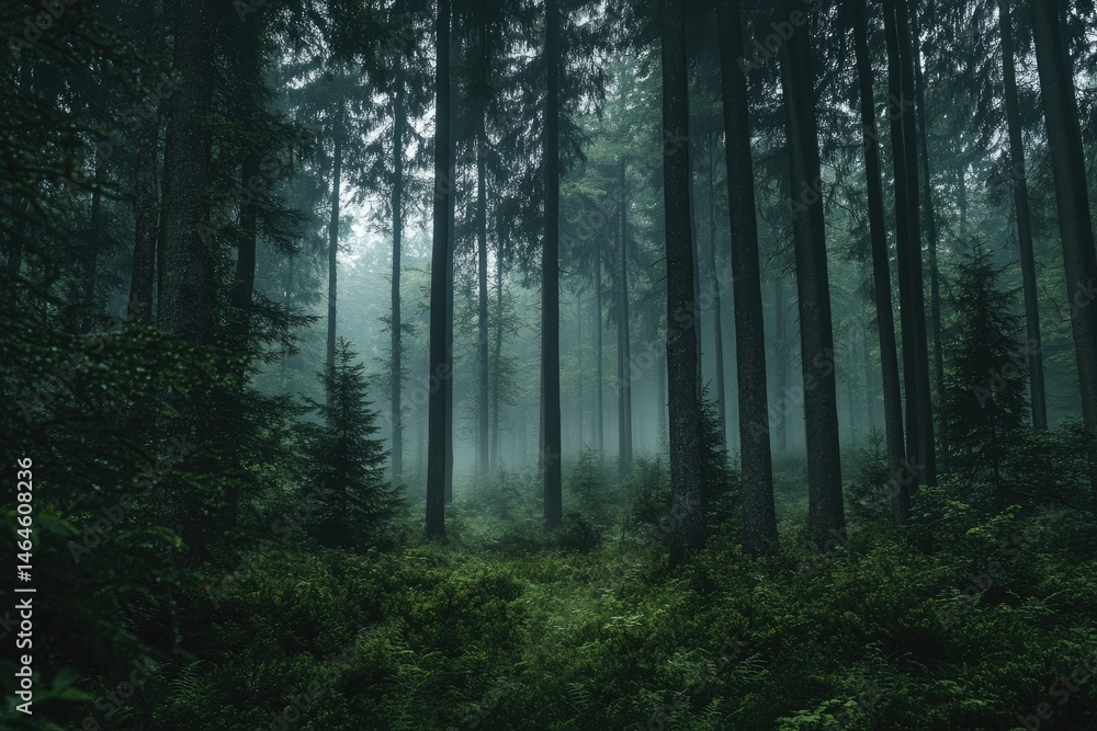 Fototapeta premium Misty forest pathway