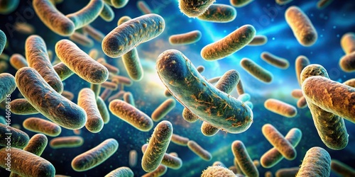 Microscopic view of Escherichia coli bacteria colonies, coliform, hygiene,  coliform, hygiene