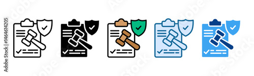 Regulatory Compliance Icon Set Multiple Style Collection