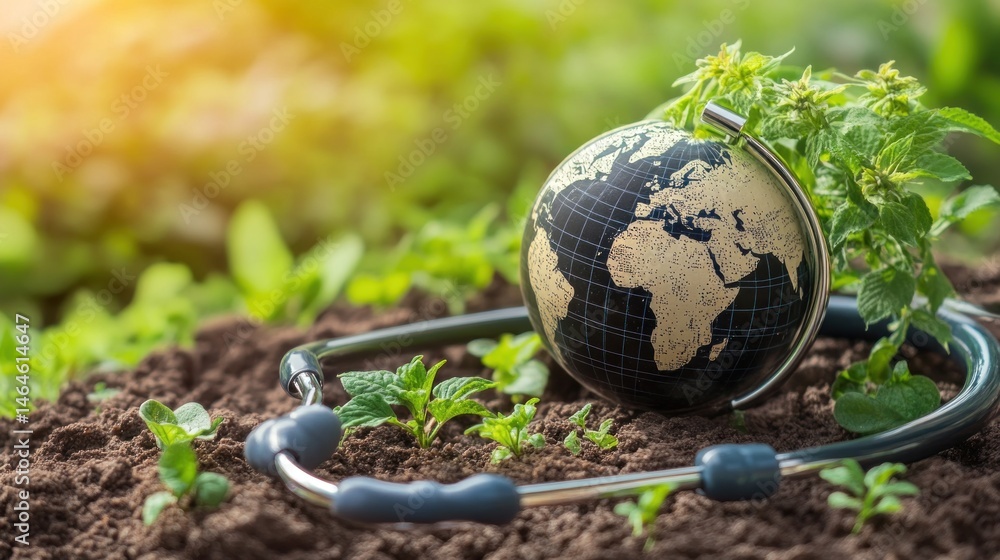 Earth's health monitored by a tiny stethoscope. Earth's health monitored by a tiny stethoscope.