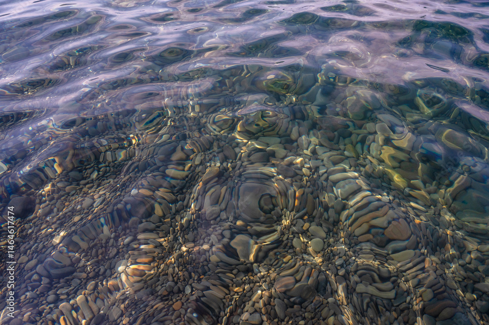 Water sea. Nature river. Beach stones wave.
