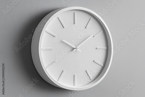 Wallpaper Mural Modern Minimalist White Wall Clock Design Home Decor Torontodigital.ca