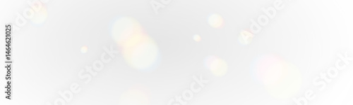 Gentle crystal lens flares and blurred light orbs