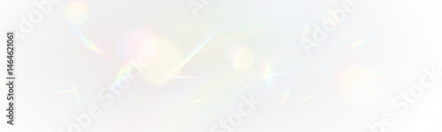 Gentle crystal lens flares and blurred light orbs
