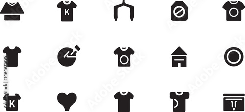 Create a kinds of Laundry icon set vector set, collection vector art silhouette with white background.