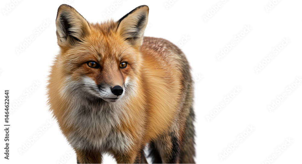 Red Fox Stunning Wildlife Photography isolated on white background Red Fox Stunning Wildlife Photography isolated on white background