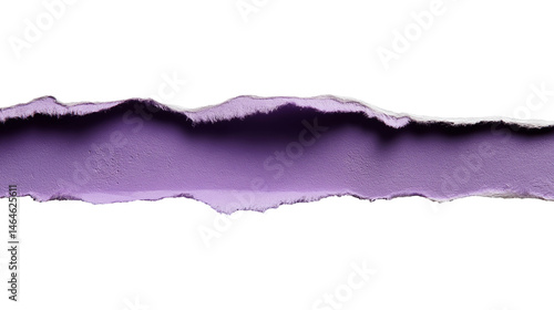 Obraz na płótnie Torn purple paper isolated on white background