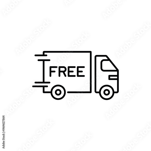 Delivery truck icon. Simple delivery truck icon for social media, app and web design. Vector illustration.
