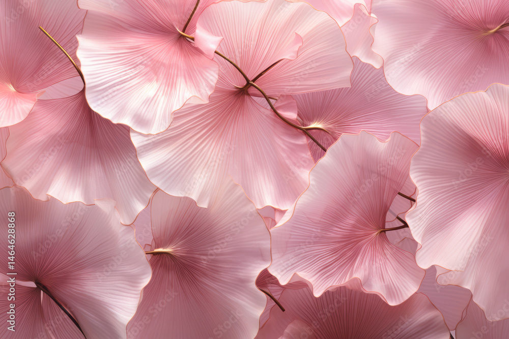 custom made wallpaper toronto digitalDecorative pink ginkgo biloba leaves closeup. Abstract background. Nature concept