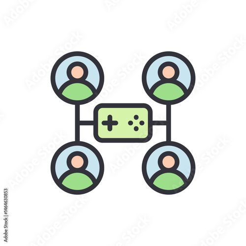 Online multiplayer gaming platform connecting players in a virtual arena