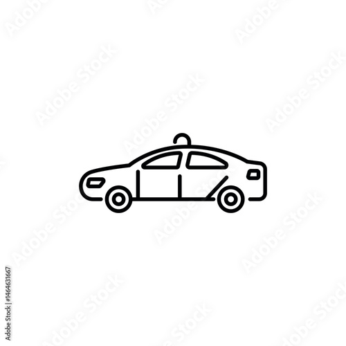 Police car icon. Simple police car icon for social media, app and web design. Vector illustration.