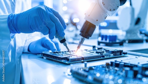 Circuit Board Repair Using Robotic Arm and Gloved Hand