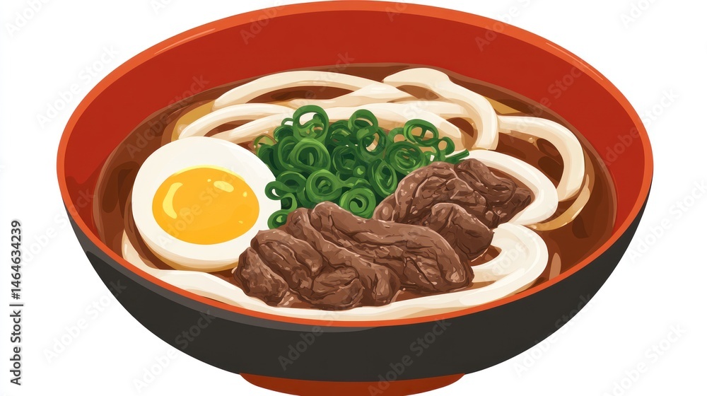 Delicious Japanese Beef Udon Noodle Soup