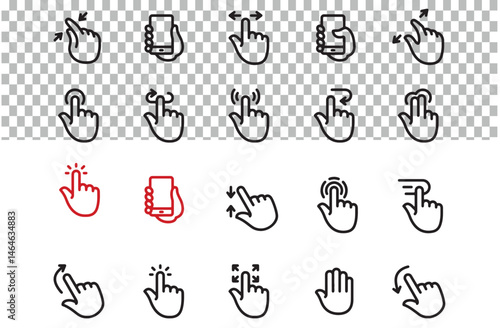 Touch icon vector set art, digital, button, link, black, web, pictogram, cursor, click, app, press, mouse, sign, illustration, set, finger, hand, vector, interface, icon, touch, arrow, symbol,