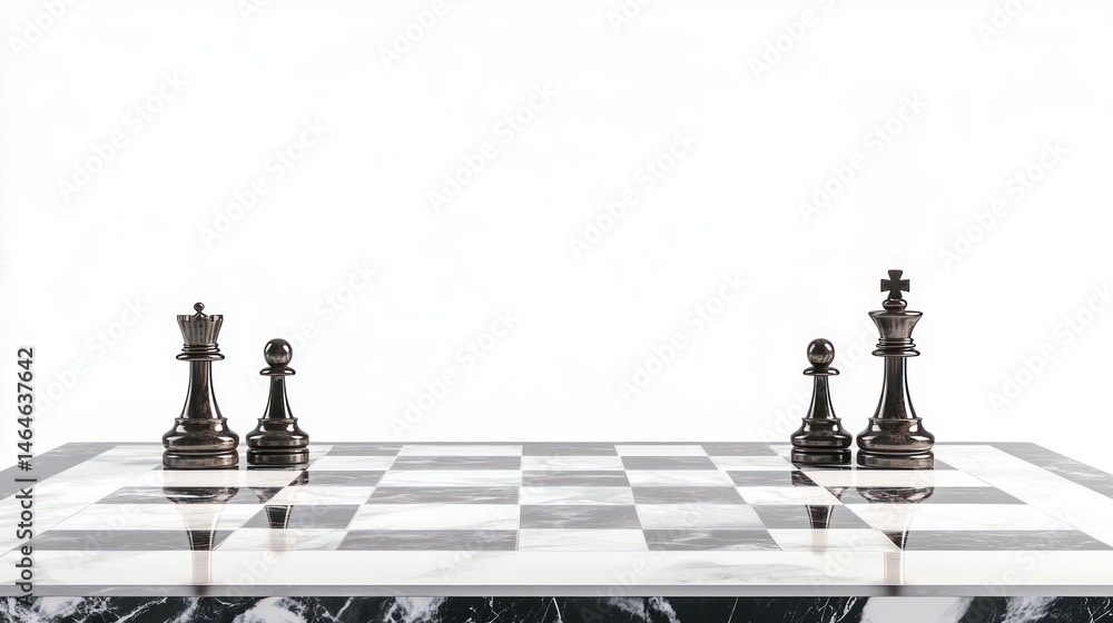 Chess Game Setup: Black Pieces Ready for Battle