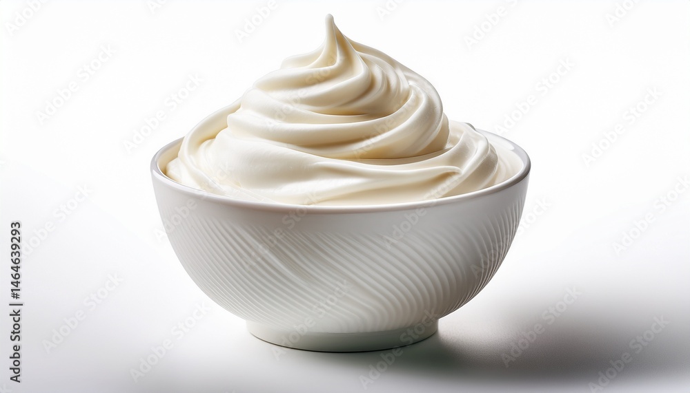 realistic soft serve frozen yogurt with creamy white swirl in white cup isolated on white white background ai generative realistic soft serve frozen yogurt with creamy white swirl in white cup isolated on white white background ai generative
