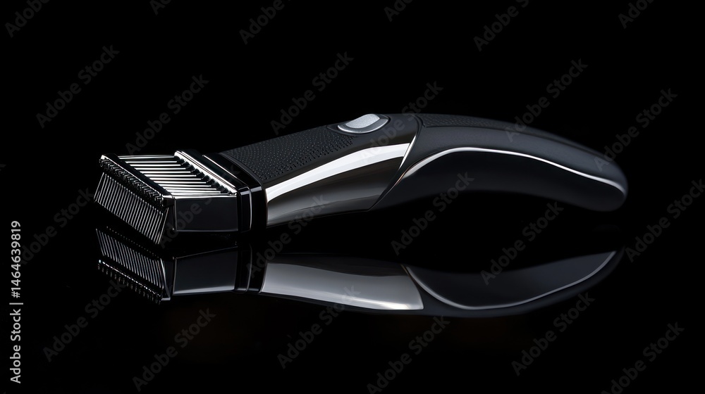 Sleek Black Electric Razor: Precision Grooming Tool