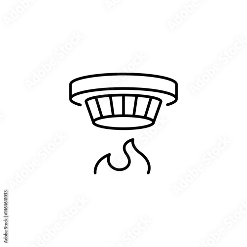 Smoke detector icon. Simple smoke detector icon for social media, app and web design. Vector illustration.