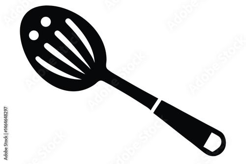 Solid black skimmer features holes and slots; a transparent background completes the graphic
