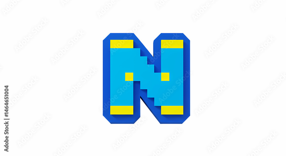 Obraz premium letter N