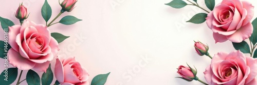 Elegant rose & eucalyptus wedding invite mockup, floral, top view, ribbon