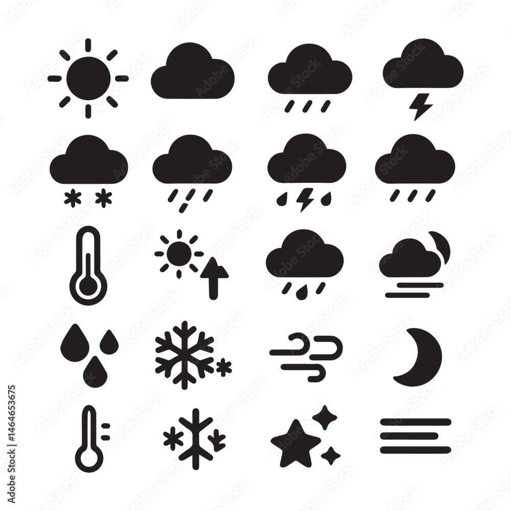 Weather Icons set Weather Icons set