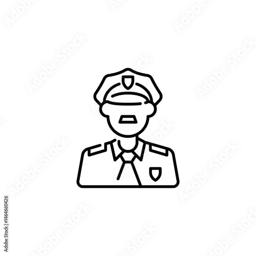 Police officer icon. Simple police officer icon for social media, app and web design. Vector illustration.