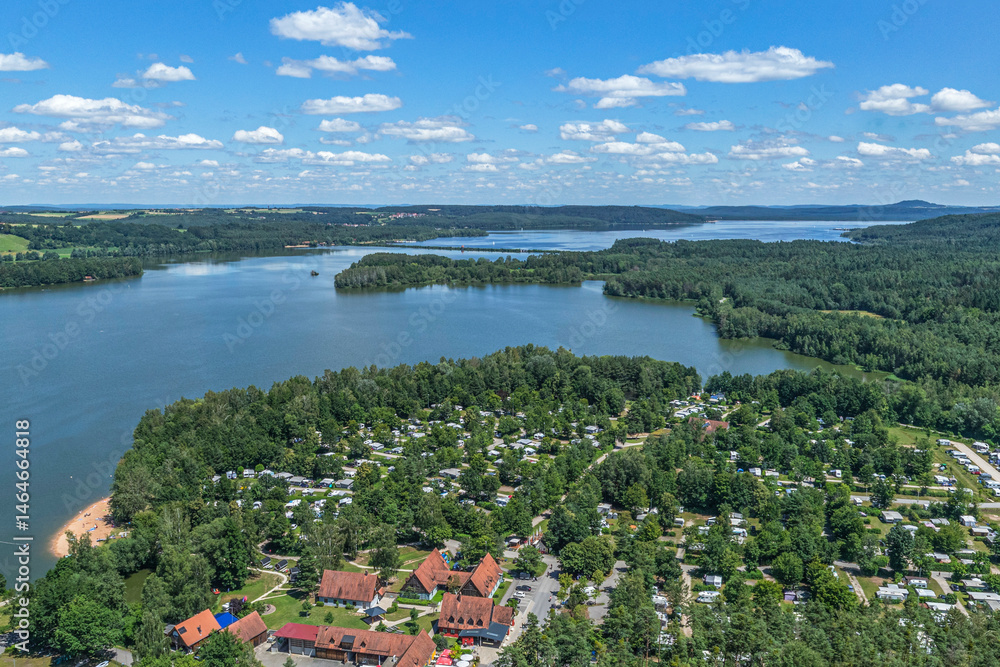 Sommer am Kleinen Brombachsee am Seezentrum Langlau im Fränkischen Seenland