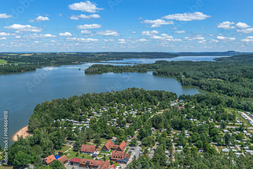Obraz na płótnie Sommer am Kleinen Brombachsee am Seezentrum Langlau im Fränkischen Seenland w salonie