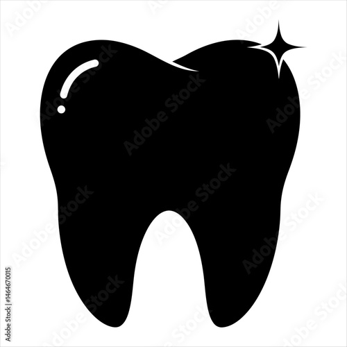 Healthy Teeth Icon Sparkling Clean Smile Illustration