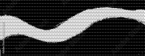 Exploration of minimalist bitmap wave patterns inspired by dadaism and y2k design aesthetics