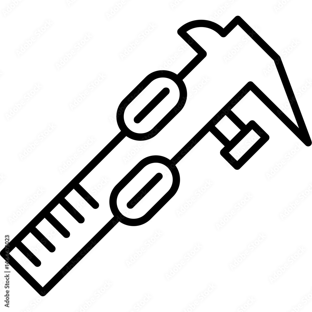 Obraz premium Vernier Caliper Icon