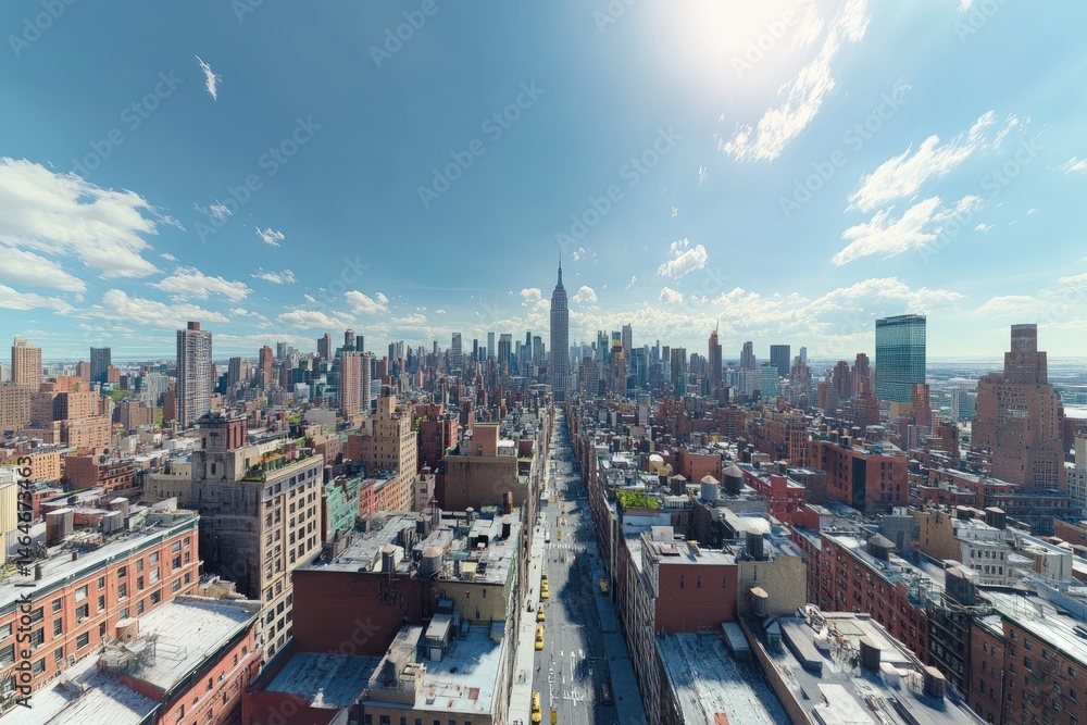 Fototapeta premium New York City Skyline on a Sunny Day