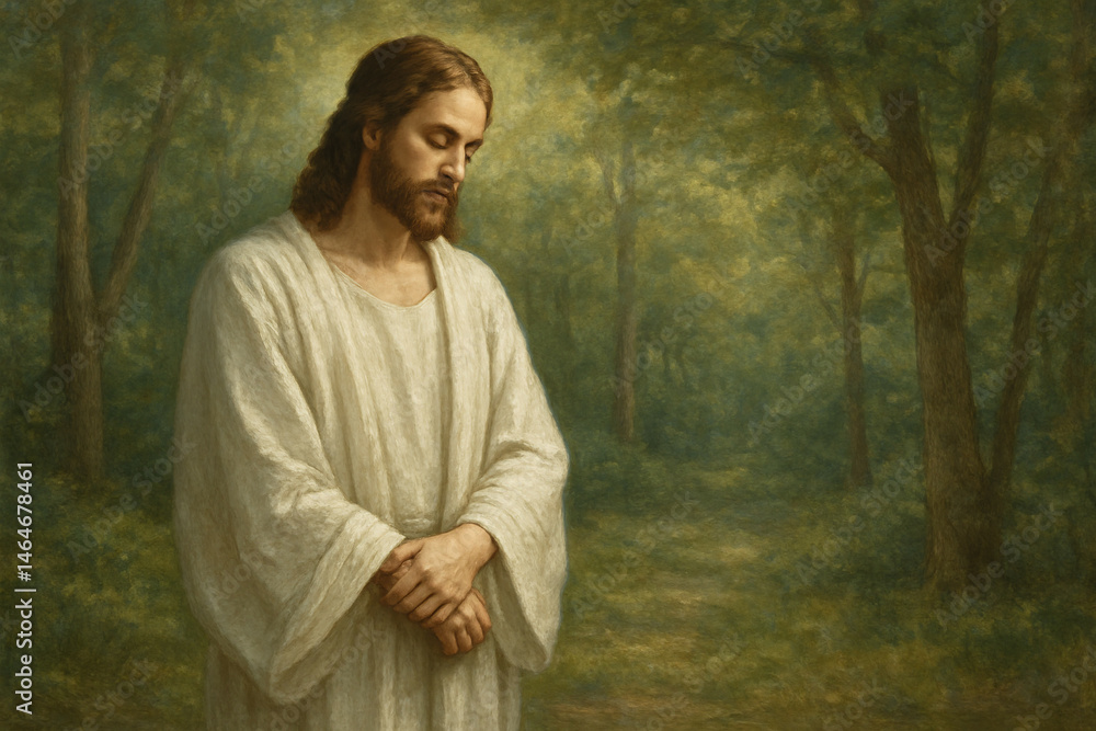 Fototapeta premium Jesus praying