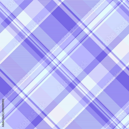 Small check textile plaid, tissue background fabric seamless. Glamour texture pattern vector tartan in light and indigo colors.
