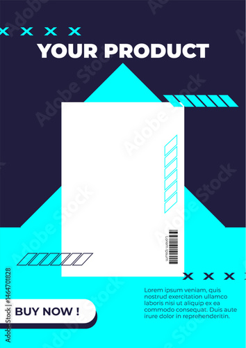 Cyan and Deep Blue Product Promotion Banner Template