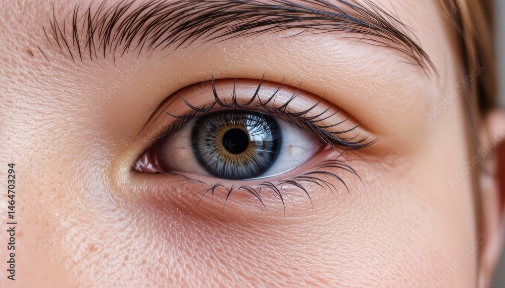 Obraz premium Detailed close-up of a human eye with intricate features.