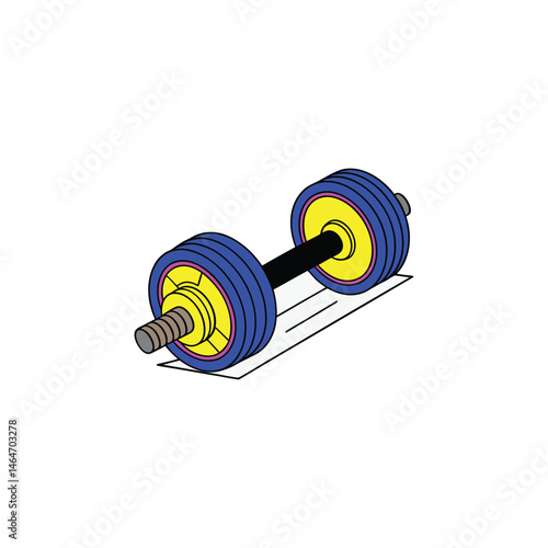 exercising with dumbbell