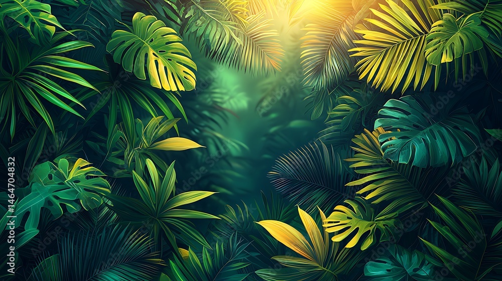 tropical jungle background with leaves and plants tropical jungle background with leaves and plants
