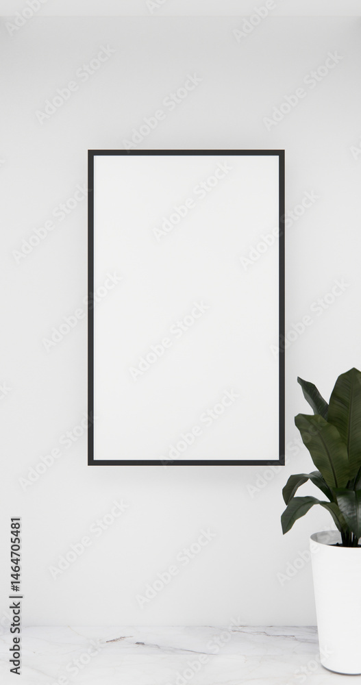 Mock up interior room and wood white color wall background 3D illustration rendering.