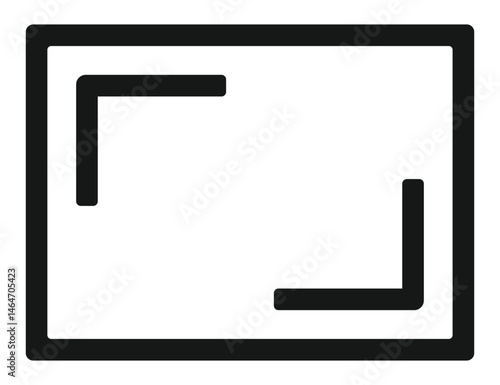 Fullscreen vector icon isolated on white background.